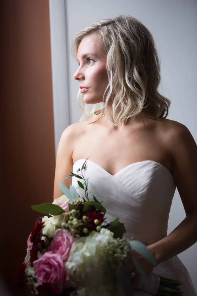 bride-to-be embraces the moment